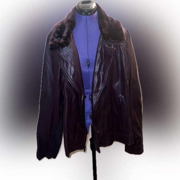 Faux-Leather Moto Jacket Size 28 - Picture 3 of 15